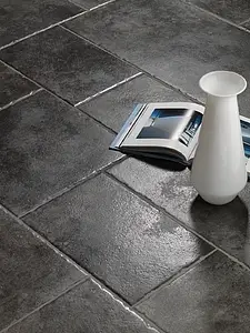 Background tile, Effect concrete, Color black, Glazed porcelain stoneware, 32x32 cm, Finish matte