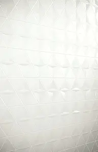 Hintergrundfliesen, Optik unicolor, Farbe weiße, Keramik, 12.9x14.8 cm, Oberfläche glänzende