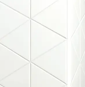 Bakgrunnsflis, Effekt ensfarget, Farge hvit, Keramikk, 12.9x14.8 cm, Overflate matt