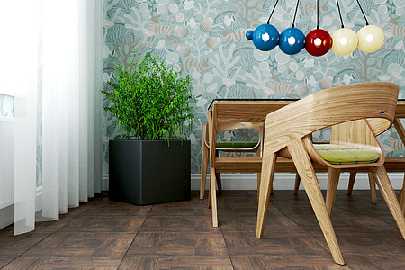 Background tile, Effect wood, Color brown, Glazed porcelain stoneware, 48x48 cm, Finish antislip