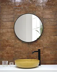 Background tile, Effect other stones, Color brown, Glazed porcelain stoneware, 7.5x30 cm, Finish glossy