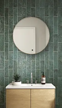 Background tile, Effect other stones, Color green, Glazed porcelain stoneware, 7.5x30 cm, Finish glossy