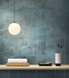 Background tile, Effect other stones, Color navy blue, Glazed porcelain stoneware, 16.3x16.3 cm, Finish glossy