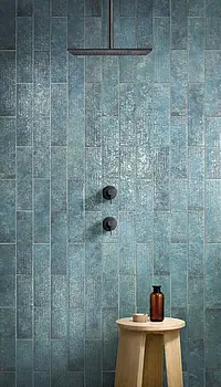 Background tile, Effect other stones, Color navy blue, Glazed porcelain stoneware, 7.5x30 cm, Finish glossy