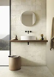 Background tile, Effect other stones, Color beige, Glazed porcelain stoneware, 16.3x16.3 cm, Finish glossy