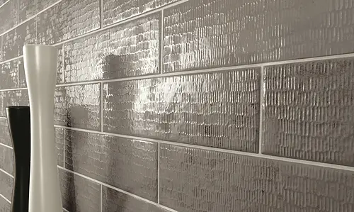 Background tile, Effect other stones, Color grey, Glazed porcelain stoneware, 7.5x30 cm, Finish glossy