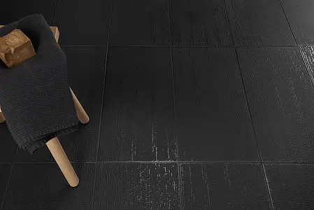 Piastrella di fondo, Colore nero, Stile design, Gres porcellanato smaltato, 30x60 cm, Superficie opaca