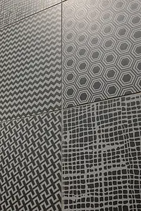 Farbe graue, Stil patchwork, Hintergrundfliesen, Glasiertes Feinsteinzeug, 23.7x23.7 cm, Oberfläche matte