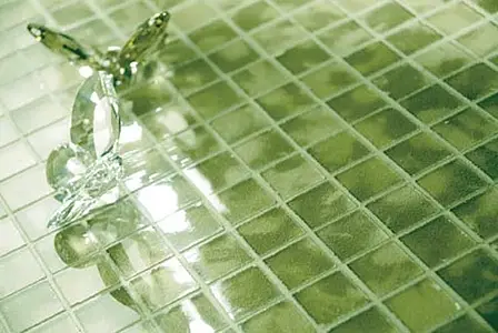 Farbe grüne, Mosaik, Glasiertes Feinsteinzeug, 28.6x28.6 cm, Oberfläche glänzende