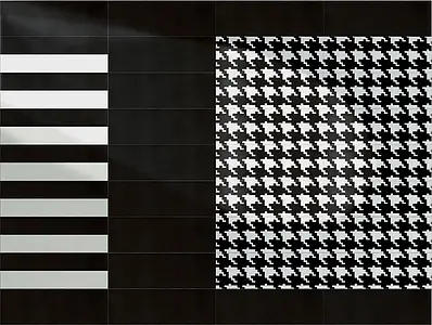 Farbe schwarze, Hintergrundfliesen, Glasiertes Feinsteinzeug, 24x72 cm, Oberfläche matte