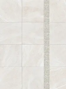Effekt sten, Farve grå, Grundflise, Glaseret porcelænsstentøj, 60x60 cm, Overflade skridsikker