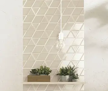 Background tile, Effect unicolor, Color beige, Ceramics, 15.5x17.8 cm, Finish glossy