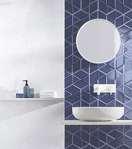Background tile, Effect unicolor, Color navy blue, Ceramics, 15.5x17.8 cm, Finish glossy