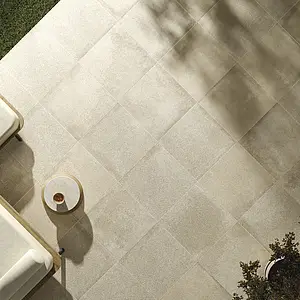 Grundflise, Effekt beton, Farve beige, Glaseret porcelænsstentøj, 60x60 cm, Overflade skridsikker