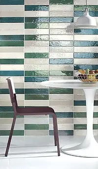 Background tile, Effect unicolor, Color grey, Glazed porcelain stoneware, 7.5x30 cm, Finish glossy