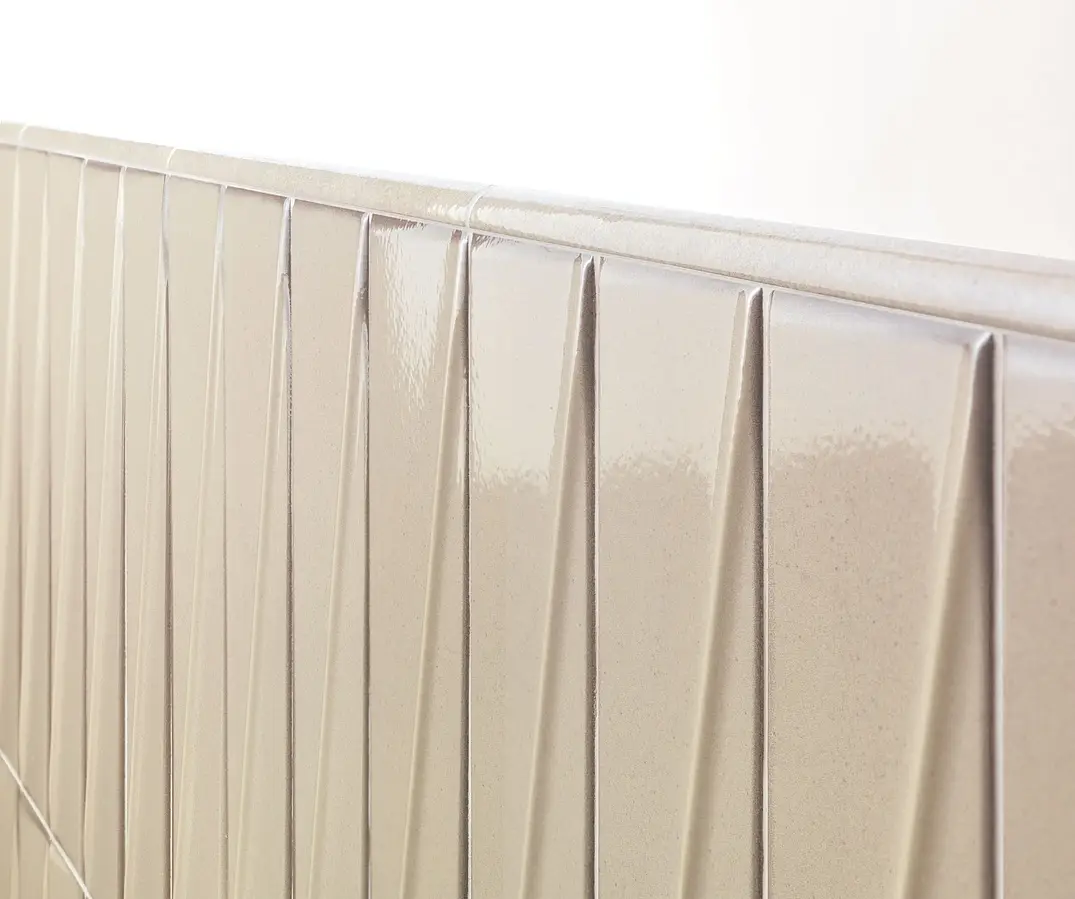 Background tile, Color beige, Glazed porcelain stoneware, 7.6x30.5 cm, Finish glossy