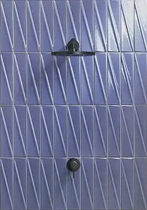 Bakgrundskakel, Textur enfärgad, Färg marinblå, Glaserad granitkeramik, 7.6x30.5 cm, Yta blank