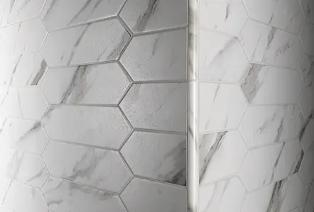 Background tile, Glazed porcelain stoneware, 7x28 cm, Surface Finish matte
