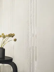 Piastrella di fondo, Effetto tessuto,unicolore, Colore beige, Gres porcellanato smaltato, 24x72 cm, Superficie antiscivolo