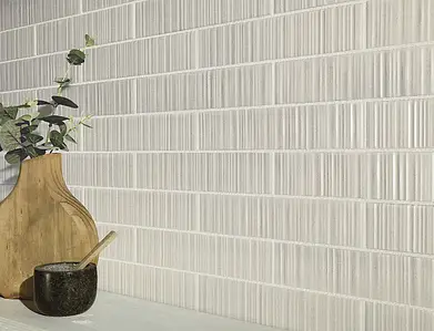 Background tile, Color beige, Glazed porcelain stoneware, 4.5x23 cm, Finish glossy