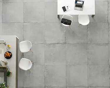 Background tile, Effect concrete, Color grey, Glazed porcelain stoneware, 90x90 cm, Finish antislip