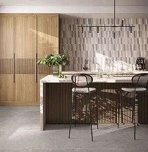 Mosaic effect tiles, Effect limestone, Color brown, Unglazed porcelain stoneware, 20x60 cm, Finish antislip