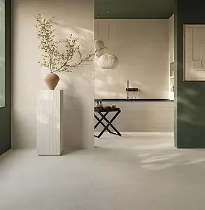 Background tile, Effect limestone, Color beige, Unglazed porcelain stoneware, 60x120 cm, Finish antislip
