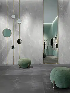 Effekt sten, Farve grå, Grundflise, Glaseret porcelænsstentøj, 59x117.5 cm, Overflade Sleben
