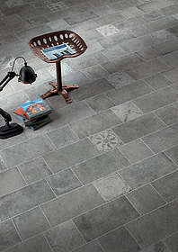 Background tile, Effect concrete, Color grey, Glazed porcelain stoneware, 22.5x22.5 cm, Finish antislip