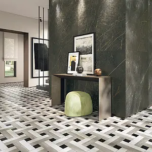 Background tile, Effect other marbles, Color black, Unglazed porcelain stoneware, 60x120 cm, Finish left_menu_relefnaya