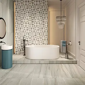 Mosaic effect tiles, Effect other marbles, Color multicolor, Unglazed porcelain stoneware, 60x120 cm, Finish left_menu_relefnaya