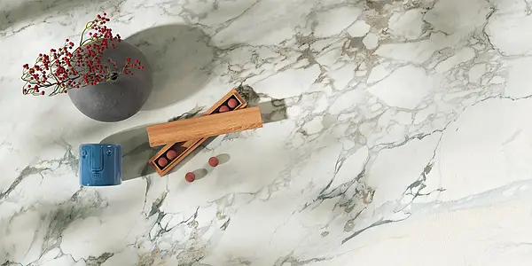 Background tile, Effect other marbles, Color white, Unglazed porcelain stoneware, 60x120 cm, Finish left_menu_relefnaya