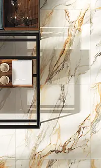 Background tile, Effect calacatta, Color white, Unglazed porcelain stoneware, 60x60 cm, Finish left_menu_relefnaya