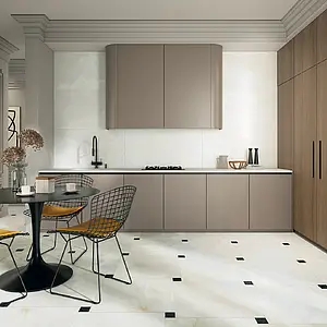 Background tile, Effect onyx, Color white, Unglazed porcelain stoneware, 60x60 cm, Finish left_menu_relefnaya