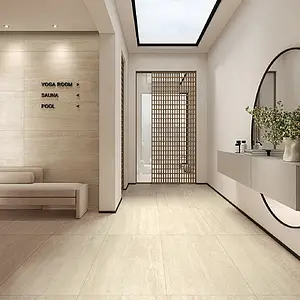 Background tile, Effect travertine, Color beige, Unglazed porcelain stoneware, 60x120 cm, Finish left_menu_relefnaya