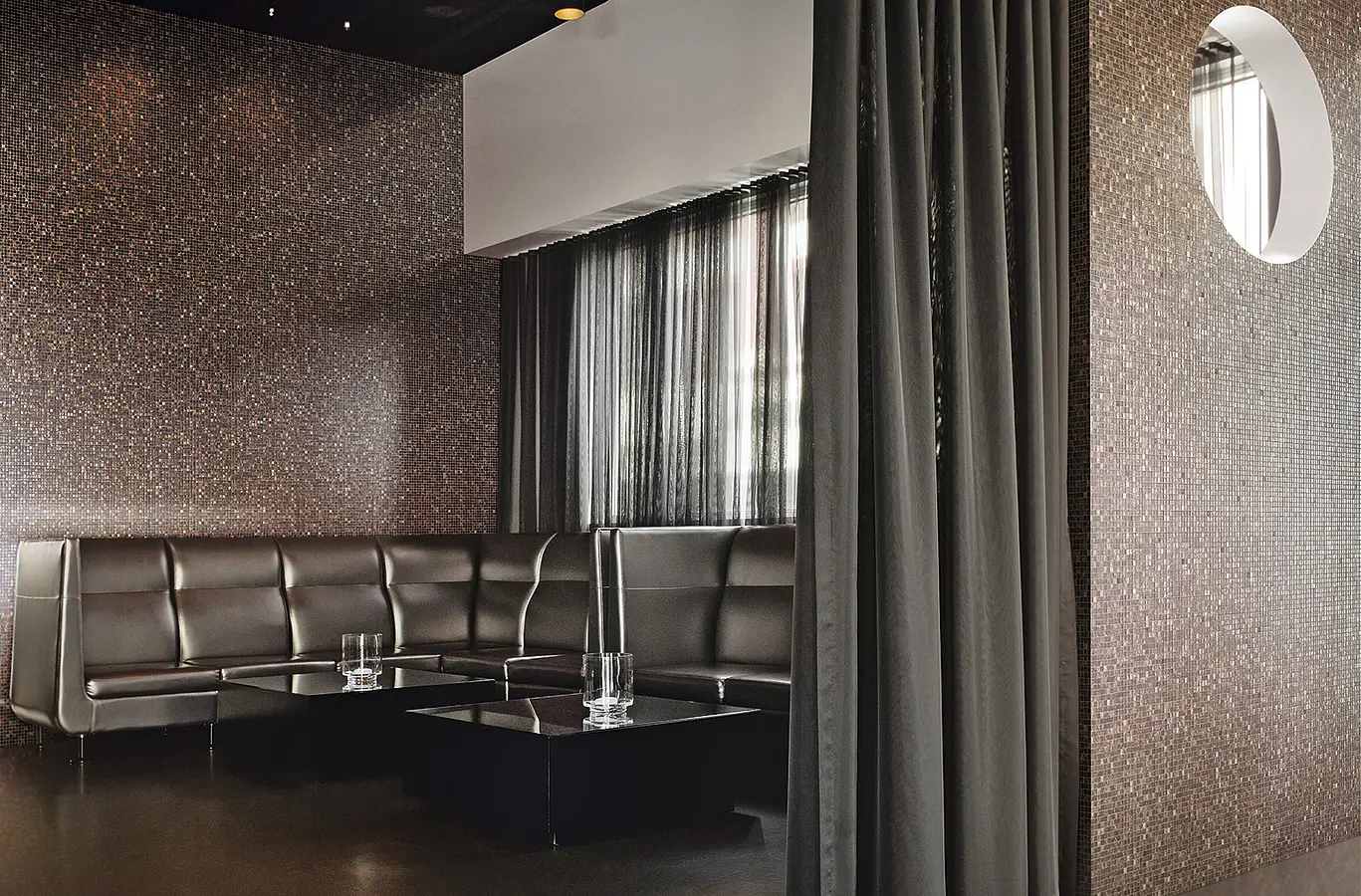 Mosaic tile, Effect mother-of-pearl, Color brown, Glass, 29.5x29.5 cm, Finish glossy