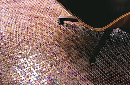 Effekt perlemor, Farve violet, Mosaik flise, Glas, 29.5x29.5 cm, Overflade skridsikker