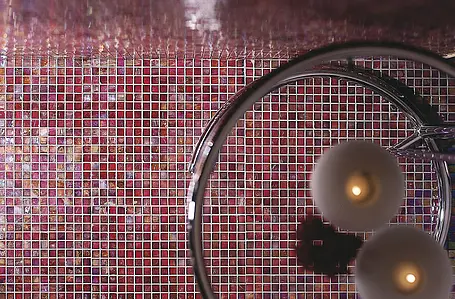 Mosaikkflis, Effekt perlemor, Farge fiolett, Glass, 29.5x29.5 cm, Overflate sklisikker