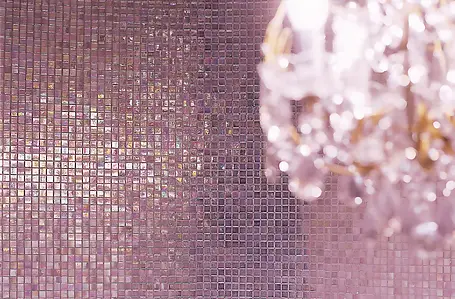 Mozaika, Efekt perły, Kolor różowy, Szkło, 29.5x29.5 cm, Powierzchnia antypoślizgowa
