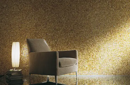 Mosaico, Effetto madreperla, Colore beige, Vetro, 29.5x29.5 cm, Superficie lucida