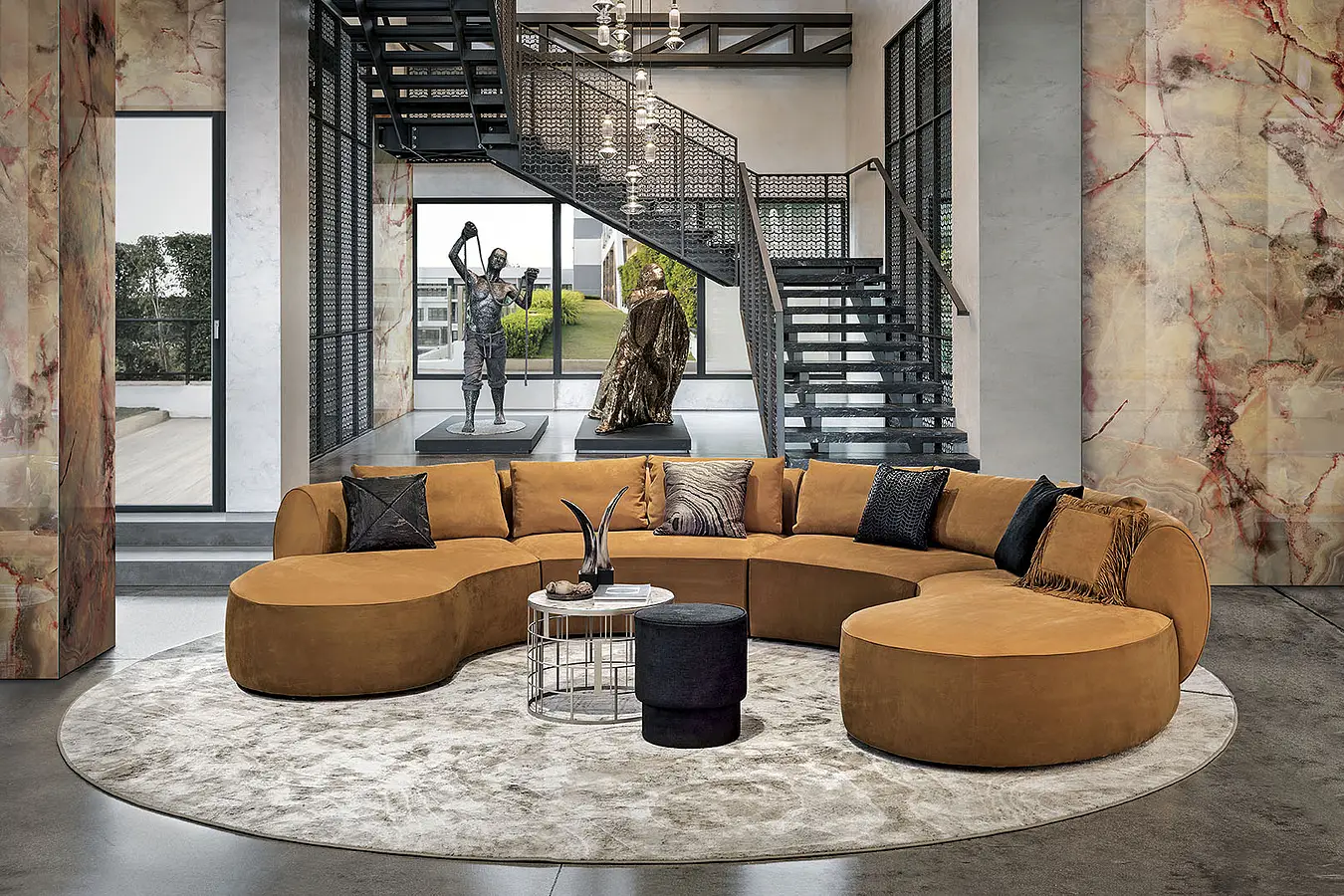 Background tile, Effect onyx, Color pink, Glass, 120x280 cm, Finish glossy