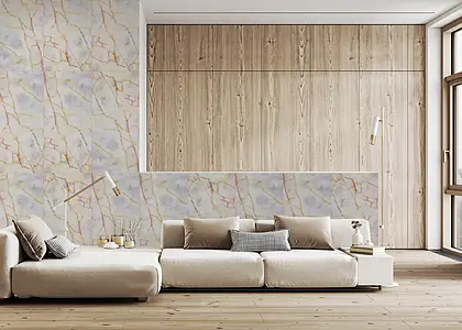 Background tile, Effect stone,onyx, Color beige, Glass, 60x120 cm, Finish polished
