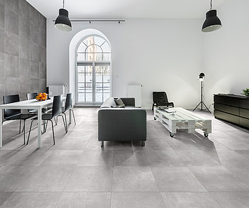 Background tile, Effect concrete, Color grey, Glazed porcelain stoneware, 60x60 cm, Finish antislip