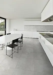 Effekt beton, Farve grå, Grundflise, Uglaseret porcelænsstentøj, 60x60 cm, Overflade skridsikker