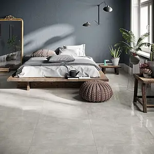 Background tile, Effect concrete, Color grey, Unglazed porcelain stoneware, 60x60 cm, Finish semi-polished
