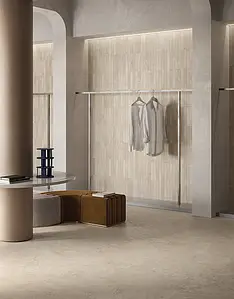 Background tile, Effect other stones, Color beige, Glazed porcelain stoneware, 5x30 cm, Finish antislip