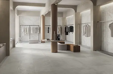 Background tile, Effect other stones, Color white, Glazed porcelain stoneware, 60x119.8 cm, Finish antislip