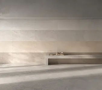 Background tile, Effect other stones, Color white, Glazed porcelain stoneware, 60x119.8 cm, Finish antislip