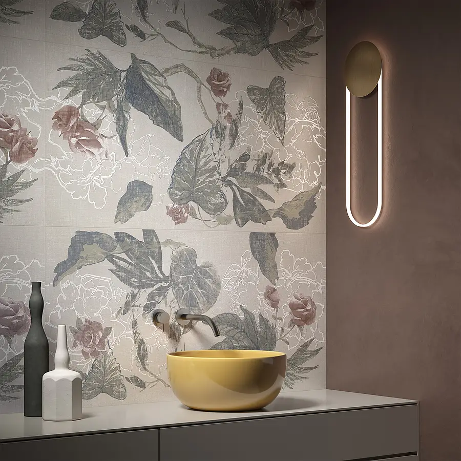 Background tile, Color multicolor, Glazed porcelain stoneware, 60x119.8 cm, Finish matte