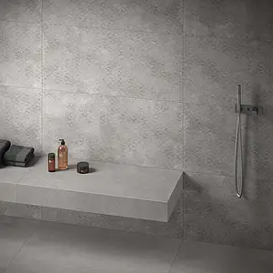 Background tile, Effect resin,concrete, Color grey, Unglazed porcelain stoneware, 60x119.8 cm, Finish antislip